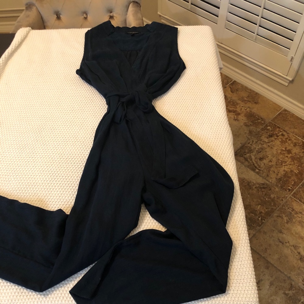 Banana Republic Sleeveless Dark Chambray Jumpsuit